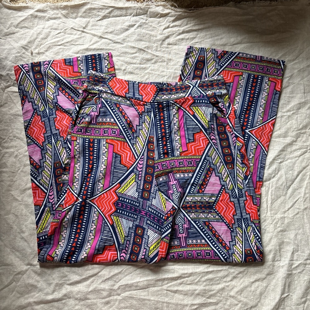 Gianni Bini Multicolor Geometric Wide Leg Pants